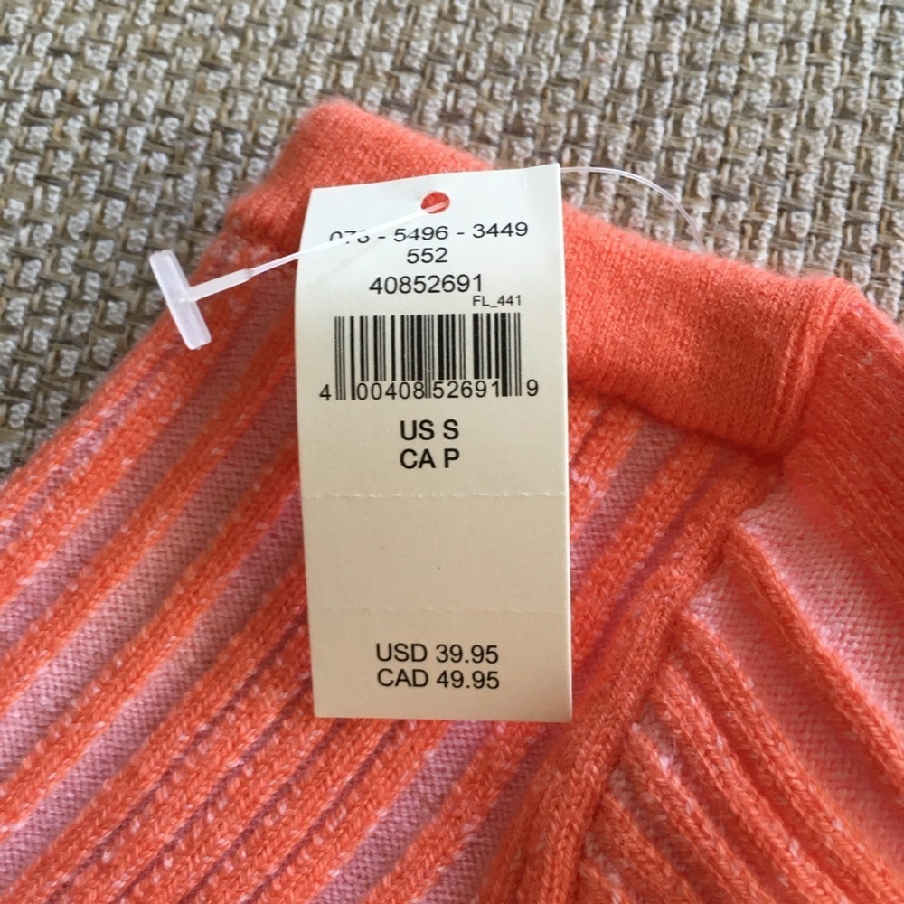 Aerie Peach Striped Off-Shoulder Crop Top - Picture 11 of 11